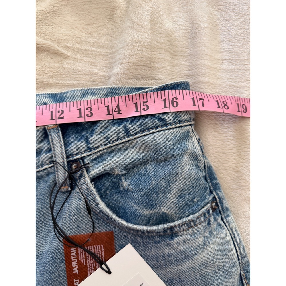 Moussy Vintage MV Belmont Straight Jeans Light Blue Distressed 30 540GSC11-2180 - Picture 6 of 9